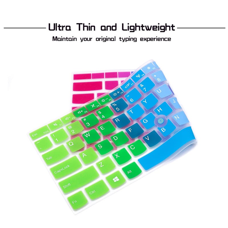 HRH Keyboard Cover for Lenovo ThinkPad L380 L390 L460 L470 L480 L490 L14 14" |for Thinkpad T14(s) T480(s) T490/S T495(S) |E470(c) E485 E490 E495 E14 14"|for ThinkPad X1 Yoga Gen 3/4/5-Rainbow - Image 3